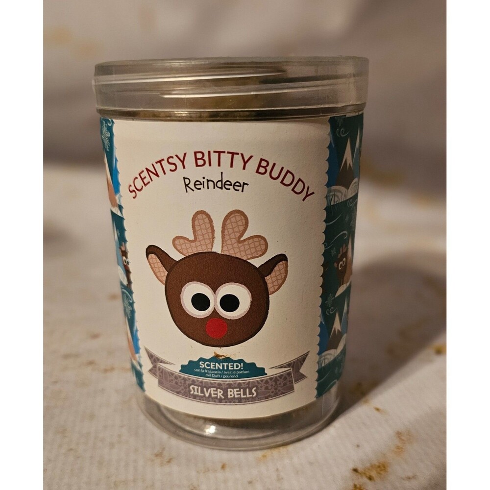 Scentsy Bitty Buddy Reindeer – Silver Bells Scented Plush – Memory Foam Collecti